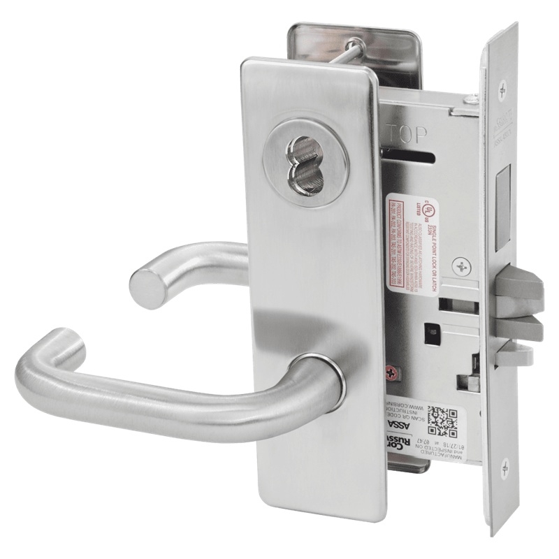 Picture of Corbin Russwin ML2075 LSM Security Entrance or Office Mortise Lock, LS Lever, M Escutcheon