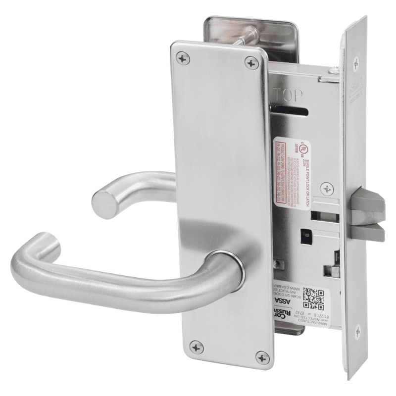 Picture of Corbin Russwin ML2010 LWN Passage or Closet Mortise Lock, LW Lever, N Escutcheon