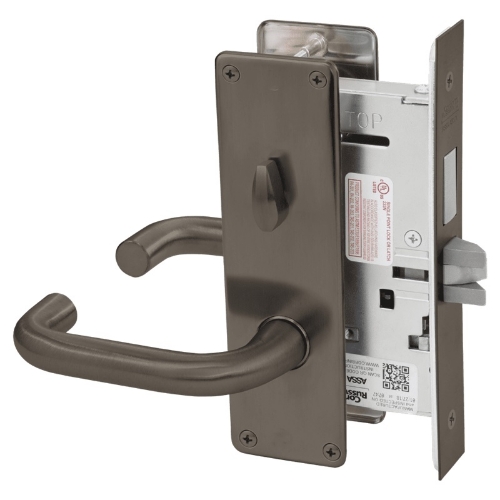 Picture of Corbin Russwin ML2020 LWN Privacy, Bedroom or Bathroom Mortise Lock, LW Lever, N Escutcheon