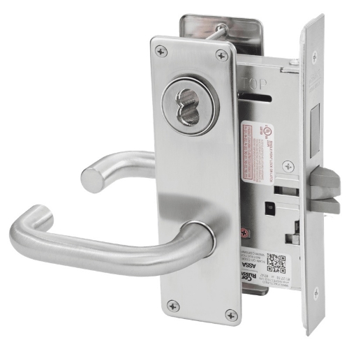 Picture of Corbin Russwin ML2022 LWN Store Door Mortise Lock, LW Lever, N Escutcheon