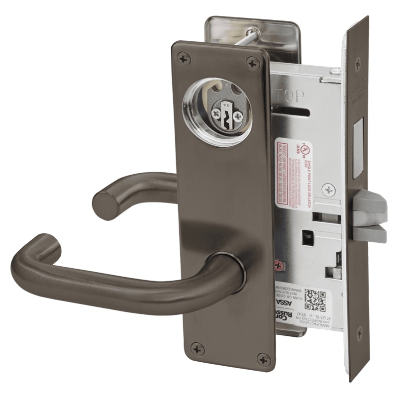 Picture of Corbin Russwin ML2022 LWN Store Door Mortise Lock, LW Lever, N Escutcheon
