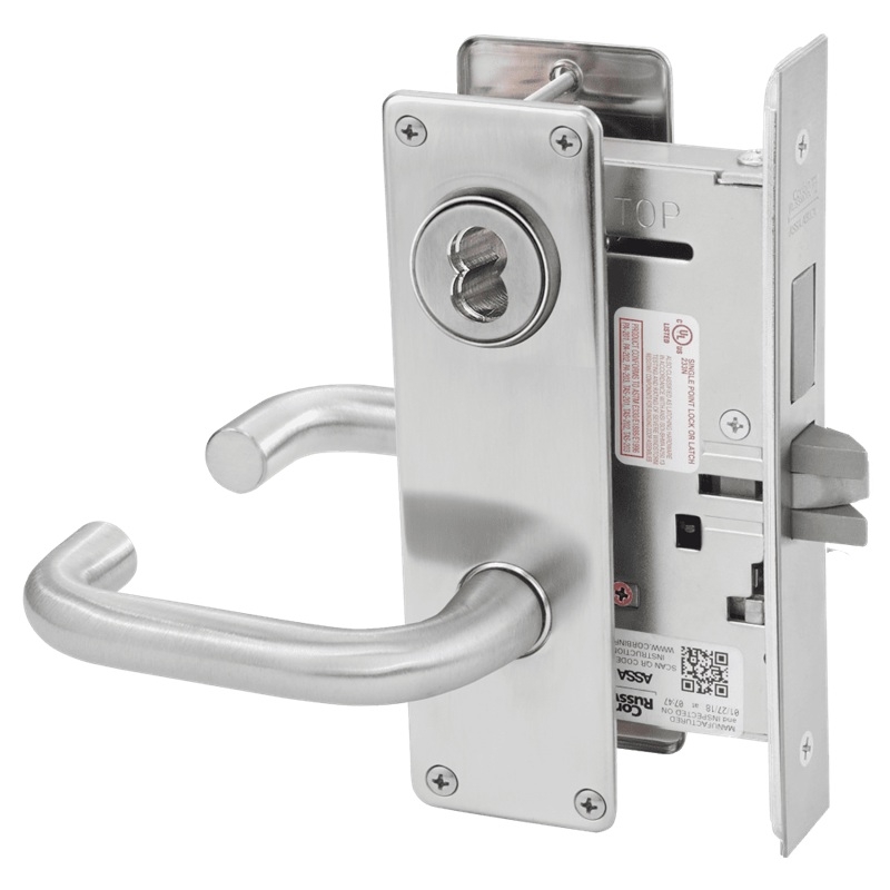 Picture of Corbin Russwin ML2024 LWN Entrance or Storeroom Mortise Lock, LW Lever, N Escutcheon