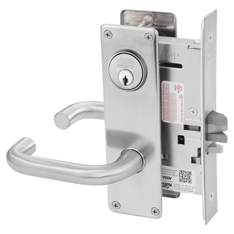 Picture of Corbin Russwin ML2042 LWN Entrance or Public Restroom Mortise Lock, LW Lever, N Escutcheon