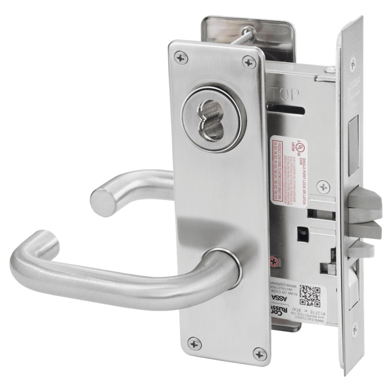 Picture of Corbin Russwin ML2067 LWN Apartment or Dormitory Mortise Lock, LW Lever, N Escutcheon