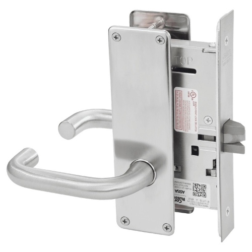 Picture of Corbin Russwin ML2010 LSN Passage or Closet Mortise Lock, LS Lever, N Escutcheon