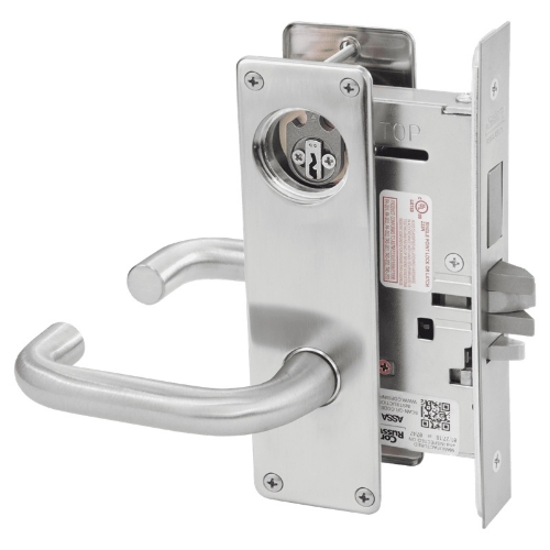 Picture of Corbin Russwin ML2029 LSN Hotel or Motel Mortise Lock, LS Lever, N Escutcheon
