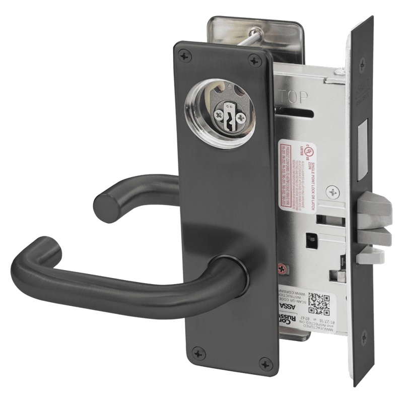 Picture of Corbin Russwin ML2075 LSN Security Entrance or Office Mortise Lock, LS Lever, N Escutcheon