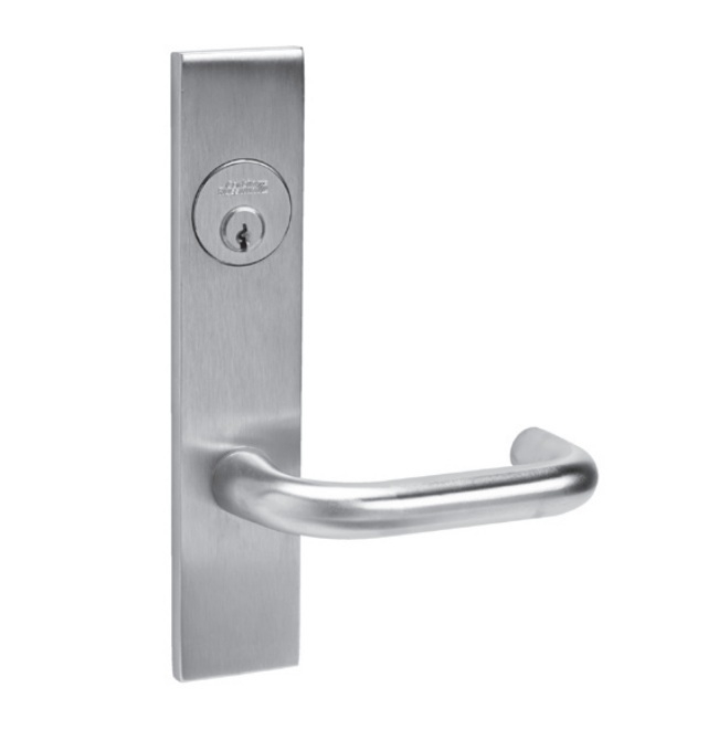 Picture of Corbin Russwin ML2048 LSR Entrance or Apartment Mortise Lock, LS Lever, R Escutcheon