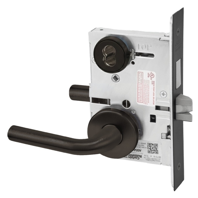 Picture of Corbin Russwin ML2022 RWA Store Door Mortise Lock, RW Lever, A Rose
