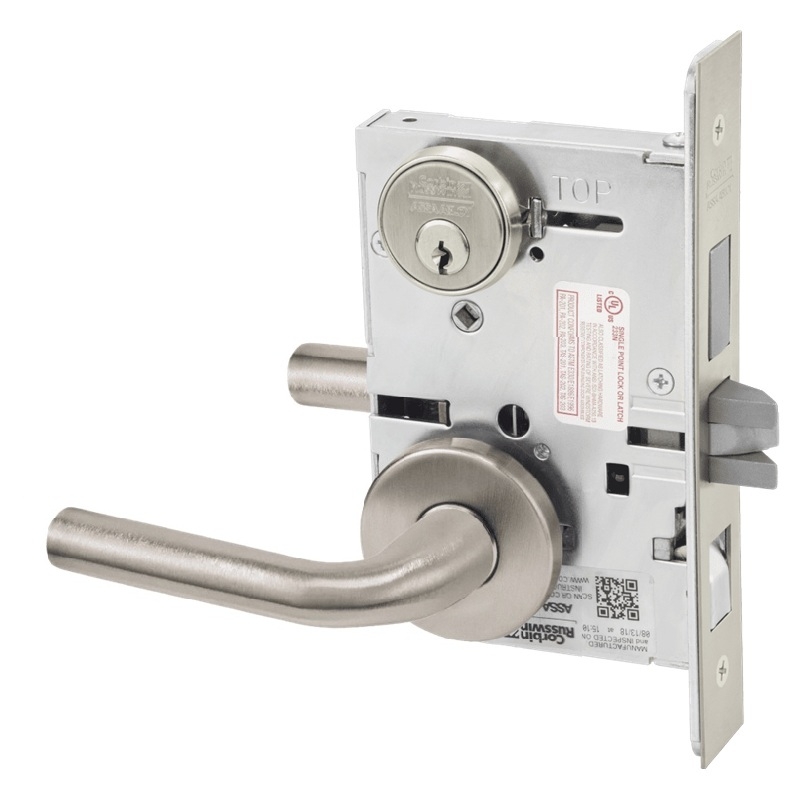 Picture of Corbin Russwin ML2048 RWA Entrance or Apartment Mortise Lock, RW Lever, A Rose