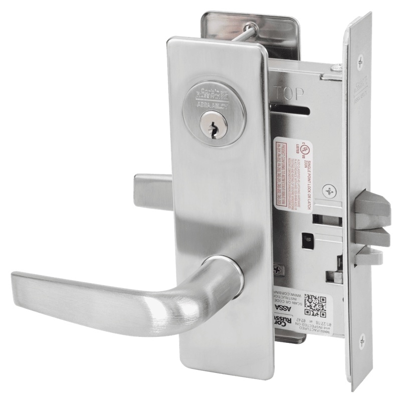 Picture of Corbin Russwin ML2032 CSM Institution or Utility Mortise Lock, CS Lever, M Escutcheon
