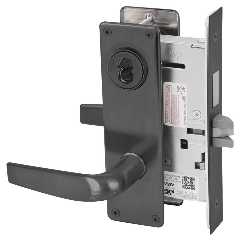 Picture of Corbin Russwin ML2065 CSN Dormitory or Entrance Mortise Lock, CS Lever, N Escutcheon