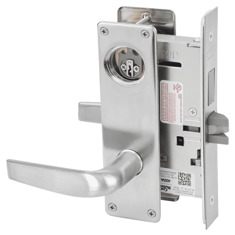 Picture of Corbin Russwin ML2065 CSN Dormitory or Entrance Mortise Lock, CS Lever, N Escutcheon