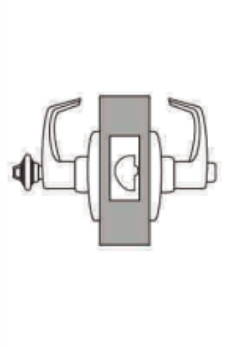 Picture of TownSteel CDC-109-S 626 Entry/Office Clutched Cylindrical Lockset - Satin Chrome