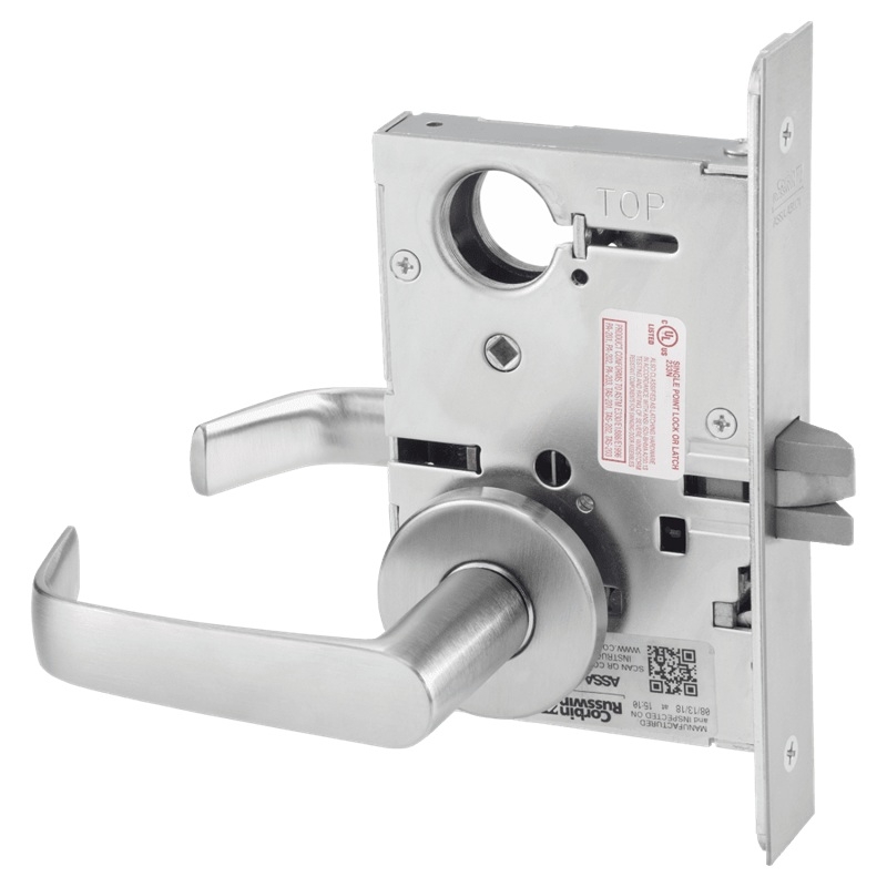 Picture of Corbin Russwin ML2010 NSA Passage or Closet Mortise Lock, NS Lever, A Rose
