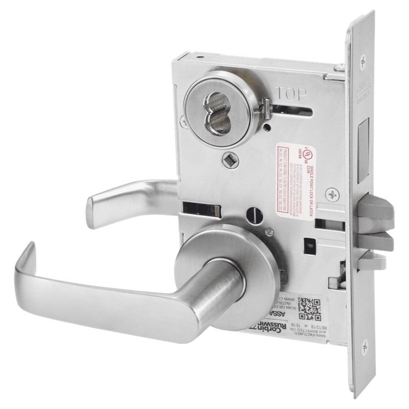 Picture of Corbin Russwin ML2029 NSA Hotel or Motel Mortise Lock, NS Lever, A Rose