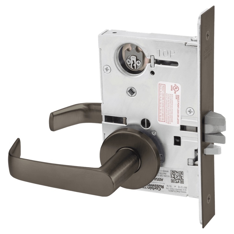 Picture of Corbin Russwin ML2042 NSA Entrance or Public Restroom Mortise Lock, NS Lever, A Rose
