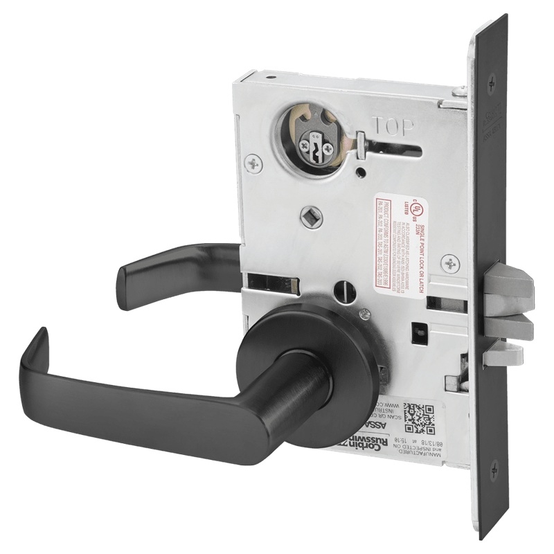 Picture of Corbin Russwin ML2042 NSA Entrance or Public Restroom Mortise Lock, NS Lever, A Rose