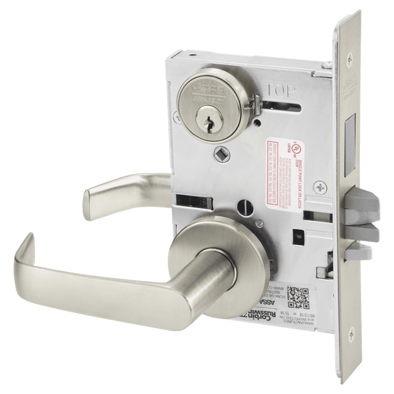 Picture of Corbin Russwin ML2075 NSA Security Entrance or Office Mortise Lock, NS Lever, A Rose