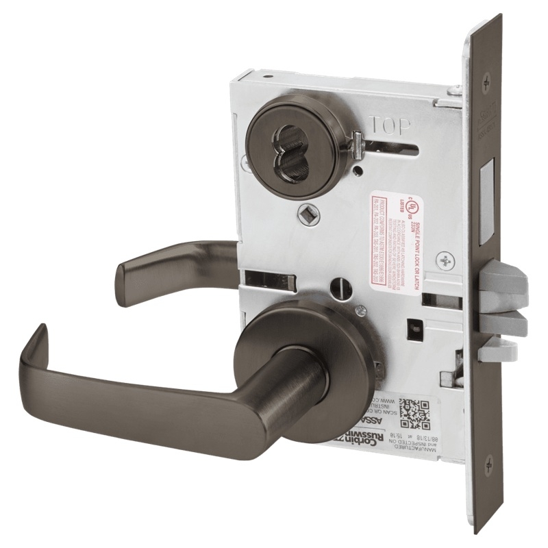 Picture of Corbin Russwin ML2075 NSA Security Entrance or Office Mortise Lock, NS Lever, A Rose