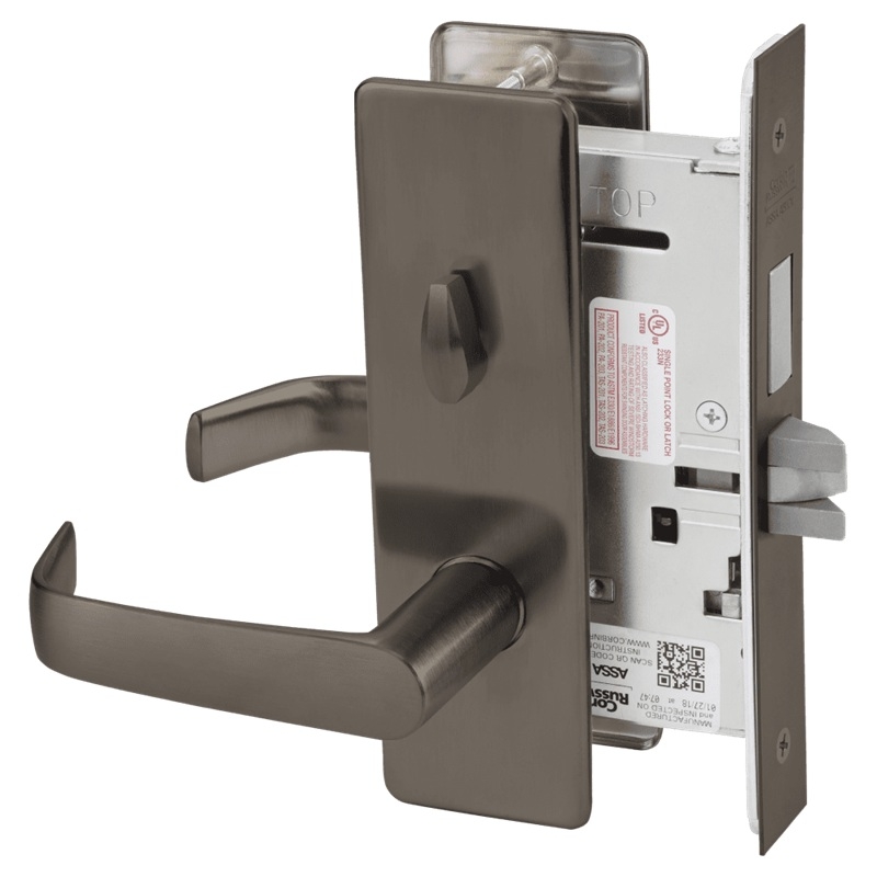 Picture of Corbin Russwin ML2030 NSM Privacy, Bedroom or Bathroom Mortise Lock, NS Lever, M Escutcheon