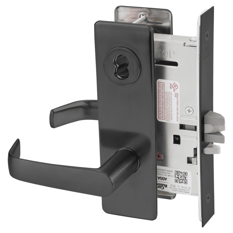 Picture of Corbin Russwin ML2032 NSM Institution or Utility Mortise Lock, NS Lever, M Escutcheon