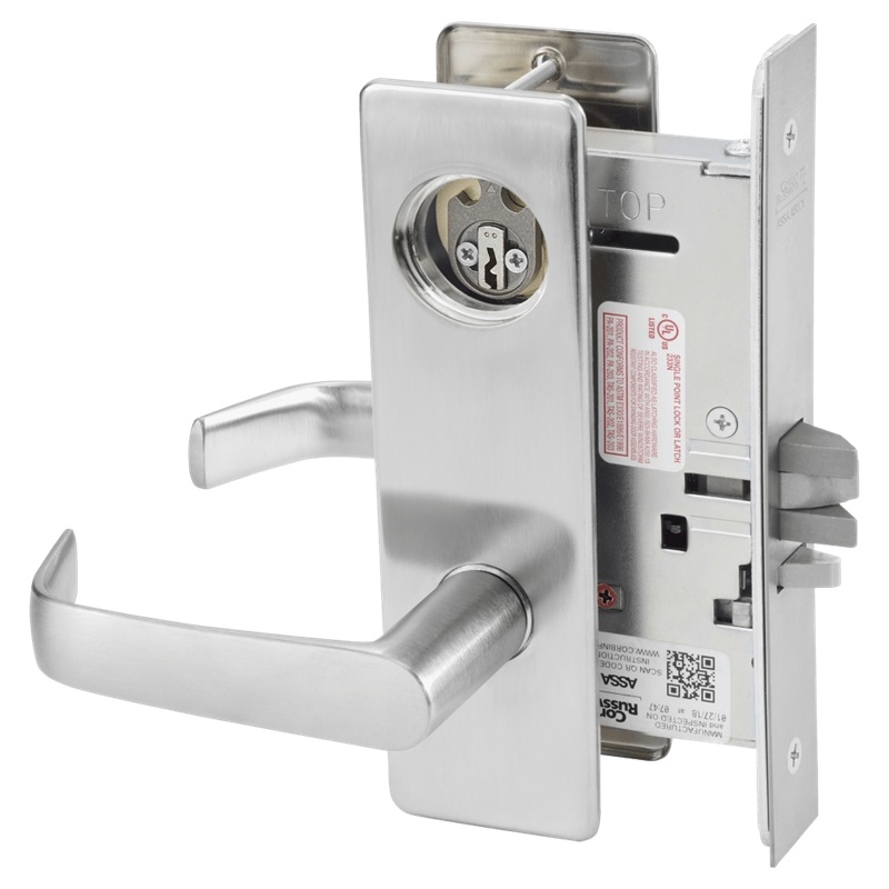 Picture of Corbin Russwin ML2032 NSM Institution or Utility Mortise Lock, NS Lever, M Escutcheon