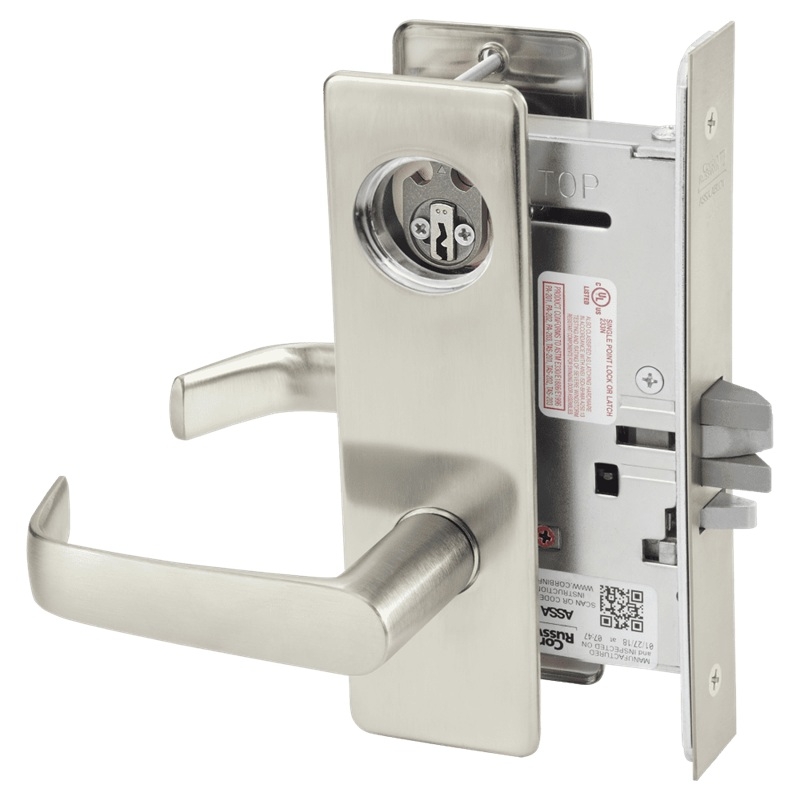 Picture of Corbin Russwin ML2032 NSM Institution or Utility Mortise Lock, NS Lever, M Escutcheon