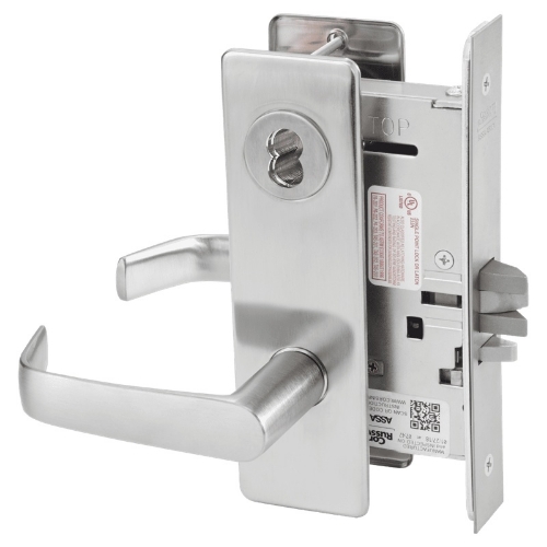 Picture of Corbin Russwin ML2042 NSM Entrance or Public Restroom Mortise Lock, NS Lever, M Escutcheon