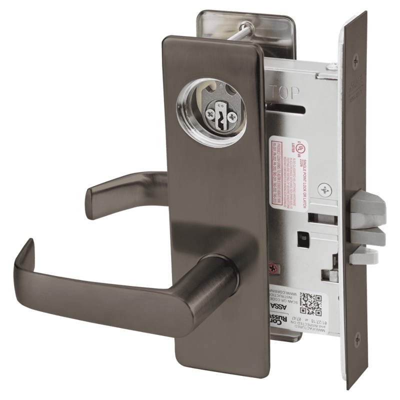 Picture of Corbin Russwin ML2042 NSM Entrance or Public Restroom Mortise Lock, NS Lever, M Escutcheon