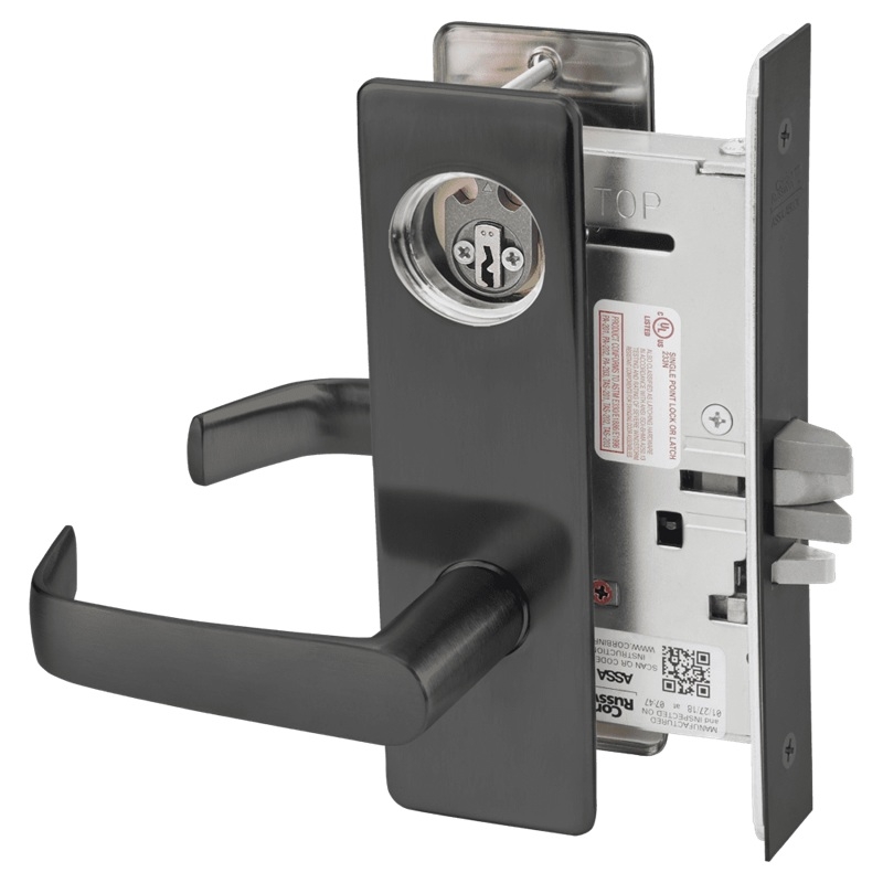 Picture of Corbin Russwin ML2042 NSM Entrance or Public Restroom Mortise Lock, NS Lever, M Escutcheon