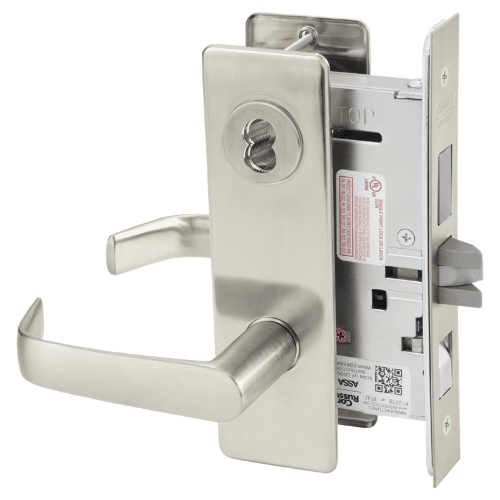 Picture of Corbin Russwin ML2048 NSM Entrance or Apartment Mortise Lock, NS Lever, M Escutcheon