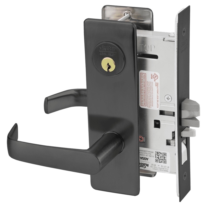 Picture of Corbin Russwin ML2051 NSM Entrance or Office Mortise Lock, NS Lever, M Escutcheon