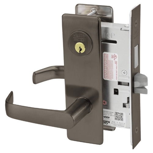Picture of Corbin Russwin ML2065 NSM Dormitory or Entrance Mortise Lock, NS Lever, M Escutcheon