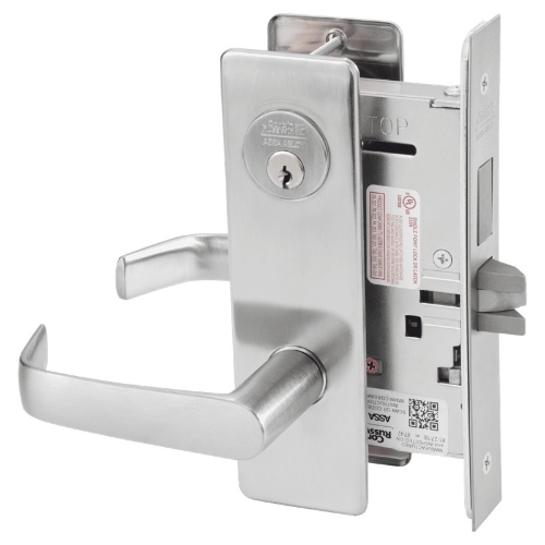 Picture of Corbin Russwin ML2065 NSM Dormitory or Entrance Mortise Lock, NS Lever, M Escutcheon