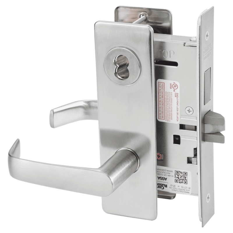 Picture of Corbin Russwin ML2065 NSM Dormitory or Entrance Mortise Lock, NS Lever, M Escutcheon