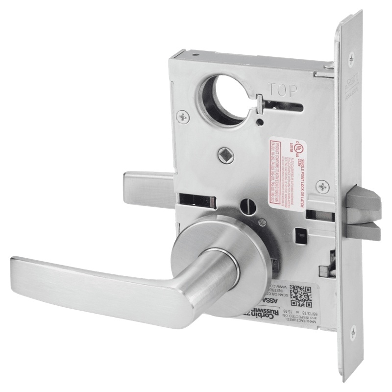Picture of Corbin Russwin ML2010 ASA Passage or Closet Mortise Lock, AS Lever, A Rose