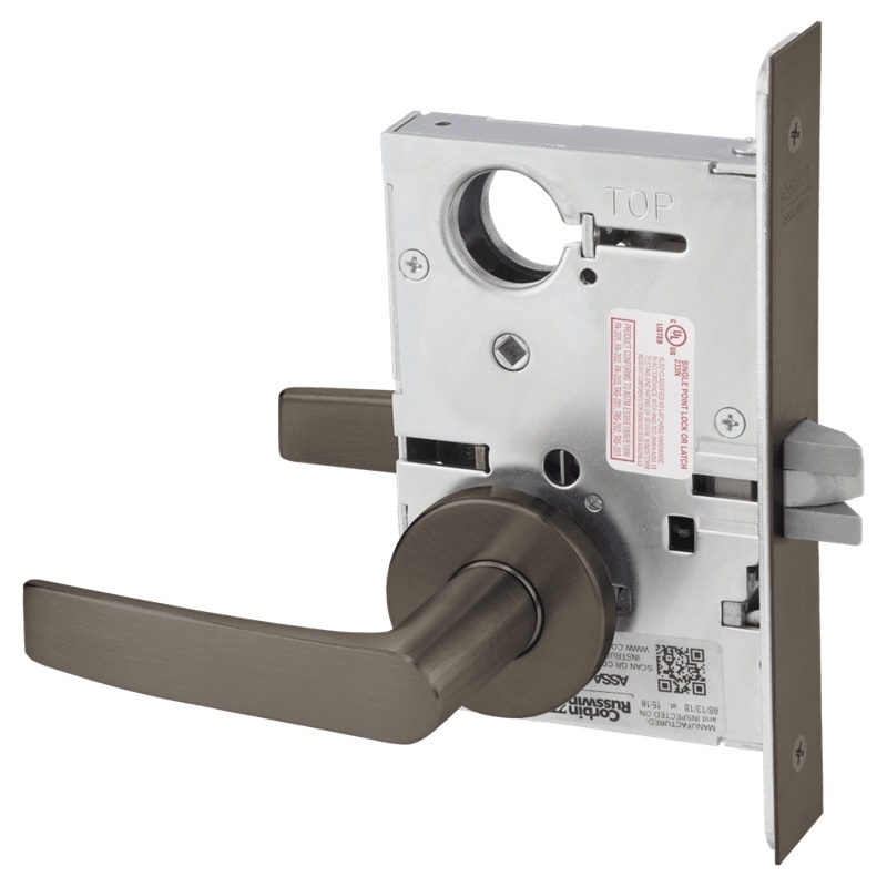 Picture of Corbin Russwin ML2010 ASA Passage or Closet Mortise Lock, AS Lever, A Rose