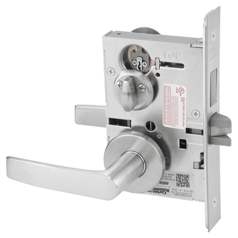 Picture of Corbin Russwin ML2030 ASA Privacy, Bedroom or Bathroom Mortise Lock, AS Lever, A Rose