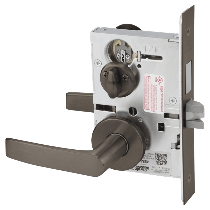 Picture of Corbin Russwin ML2030 ASA Privacy, Bedroom or Bathroom Mortise Lock, AS Lever, A Rose