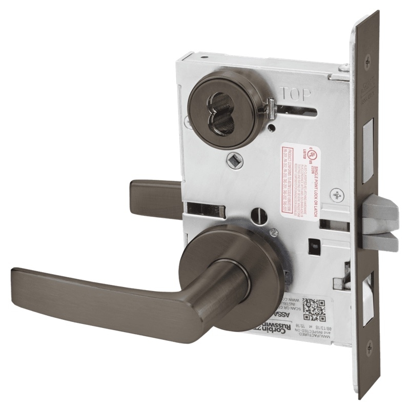Picture of Corbin Russwin ML2048 ASA Entrance or Apartment Mortise Lock, AS Lever, A Rose
