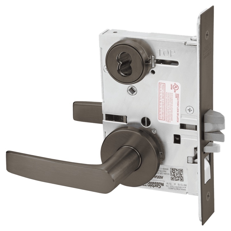 Picture of Corbin Russwin ML2051 ASA Entrance or Office Mortise Lock, AS Lever, A Rose