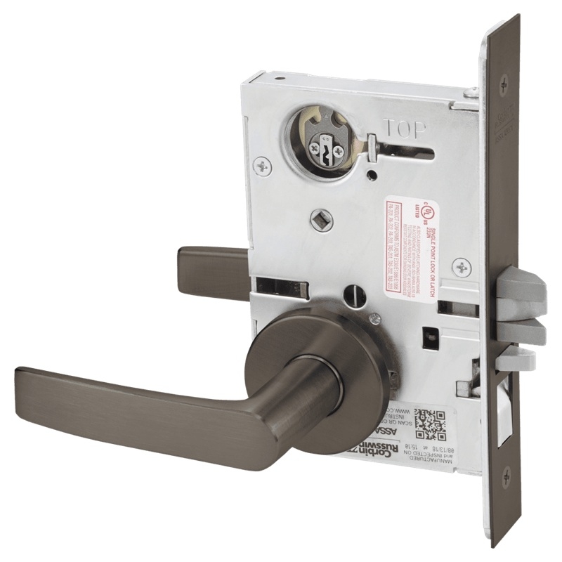 Picture of Corbin Russwin ML2051 ASA Entrance or Office Mortise Lock, AS Lever, A Rose