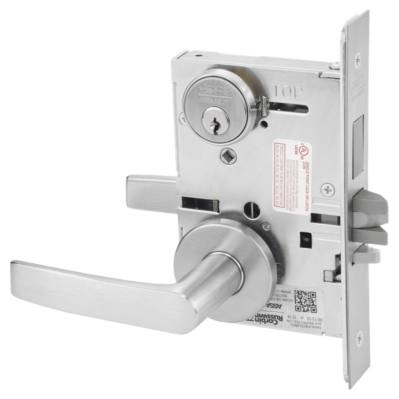 Picture of Corbin Russwin ML2075 ASA Security Entrance or Office Mortise Lock, AS Lever, A Rose