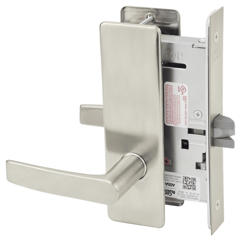 Picture of Corbin Russwin ML2010 ASM Passage or Closet Mortise Lock, AS Lever, M Escutcheon