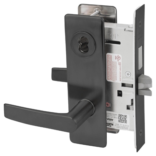 Picture of Corbin Russwin ML2024 ASM Entrance or Storeroom Mortise Lock, AS Lever, M Escutcheon