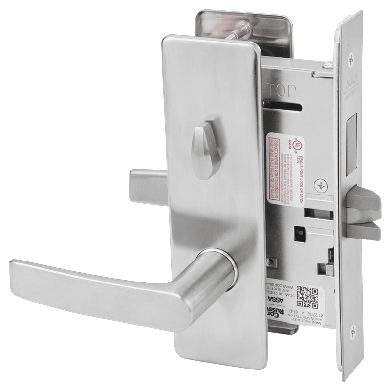 Picture of Corbin Russwin ML2030 ASM Privacy, Bedroom or Bathroom Mortise Lock, AS Lever, M Escutcheon