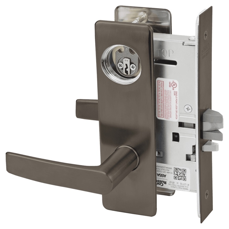 Picture of Corbin Russwin ML2032 ASM Institution or Utility Mortise Lock, AS Lever, M Escutcheon