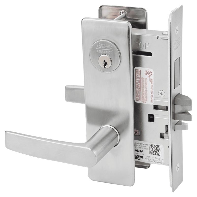 Picture of Corbin Russwin ML2072 ASM Classroom Intruder Mortise Lock, AS Lever, M Escutcheon
