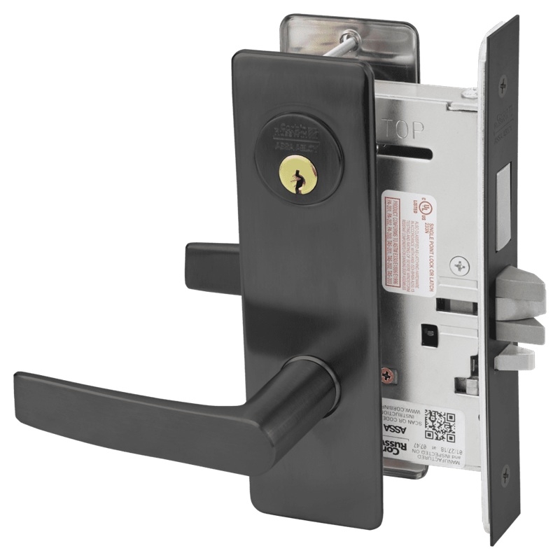 Picture of Corbin Russwin ML2072 ASM Classroom Intruder Mortise Lock, AS Lever, M Escutcheon